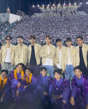 Ping Krittanun Aunchananun Instagram - 💜💛 #jaturamitr30th #bcccheerleader