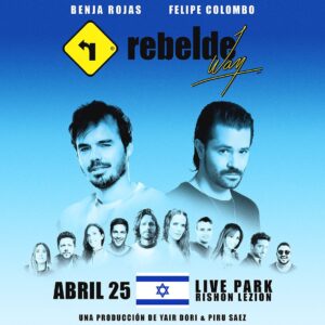 Piru Saez Instagram - Estamos muy emocionados de comunicarles nuestro show de reencuentro de Rebelde Way en Israel, después de 20 años! El 25 de abril en Live Park, tenemos muchas ganas de hacer esto hace tiempo y vamos a brindarles un espectáculo alucinante, reflejo de un encuentro tan esperado como el nuestro. A todos, los esperamos allí! 
#rebeldeway 
We are very excited to announce our Rebelde Way reunion show in Israel, after 20 years! On April 25 at Live Park, we have been waiting to do this for a long time and we are going to give you an amazing show, a reflection of a meeting as anticipated as ours. Everyone, we are waiting for you there! 
#rebeldeway 
‎אנו נרגשים מאוד להכריז על מופע האיחוד שלנו Rebelde Way בישראל, לאחר 20 שנה! ב-25 באפריל בלייב פארק, אנחנו רוצים לעשות את זה כבר הרבה זמן ואנחנו הולכים לתת לכם הופעה מדהימה, השתקפות של פגישה צפויה כמו שלנו. כולם, מחכים לכם שם!
#rebeldeway