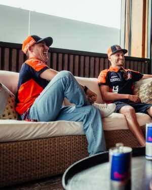 Pol Espargaró Instagram - READY TO RACE, Orange Squad?! 🔥 

We can’t get enough of this trio. Join us here this weekend at the #ItalianGP as our boys take on the Tuscan hills with their KTM RC16’s. Lesss’go! 🚀🇮🇹 

#KTM #ReadyToRace #MotoGP #Motorsport @motogp