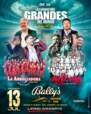 Poncho Lizarraga Instagram - ¡El #TourLasBandasMasGrandesDelMundo sigue avanzando y llega a #Aurora, Colorado! No te pierdas la experiencia en el #BellysArapahoePark este 13 de julio con @elrecodooficial y #Arrolladora. ¡Nos vemos ahí!

Venta de boletos en @ticketon