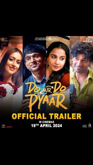 Pratik Gandhi Instagram - Buckle up, 'cuz it's time to double the fun and romance with #DoAurDoPyaar! ❤️😉

#DoAurDoPyaarTrailer Out Now.

Releasing in cinemas on 19th April 2024.

@applausesocial @ellipsisentertainment @sameern @segaldeepak @shirshagt @tanuj.garg @atulkasbekar @swatisiyer @balanvidya @pratikgandhiofficial @ileana_official @sendhil_rama @garg.prasoon @chainanisunil @devnidhib @happyhippiegurl @finding_shanti @piyasawhney9 @suprotimsengupta @eishachopra @amrita.bagchi @panoramamusic @believemusicindia @aafilms.official
