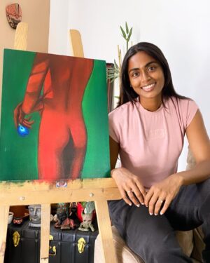 Preethy Karan Instagram - Ma Beauté 🌹
.
.
.
.
Acrylic on canvas board 
Copyrights @preetart_studio 
Thank you @rishabhad for inspiring us to do more art ✨❤️❤️