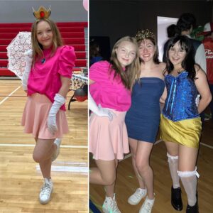 Presley Richardson Instagram - What a first month of school… honored to be there to support our seniors in their ring mass..the student council retreat… to the back to school dance…#princesspeach #nintendo @nintendoamerica #target #barbie