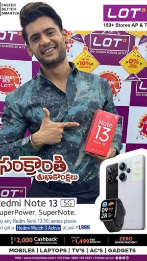 Prince Yawar Instagram - Hi, one & all. Wishing everyone a very happy and prosperous Sankranti. It’s a pleasure for me to unbox the Redmi Note 13 Pro  smartphone in the Kukatpally LOT store. The phone is indeed a revolution and I’m mightily impressed. I urge you all also to shop at LOT and avail of the wonderful offers, deals and discounts that they’re offering.
 
#princeyawar 
#festivaloffers #celebratewithlot #happysankranthi #redmi #redminote #redmiindia #lotmobiles #laptops