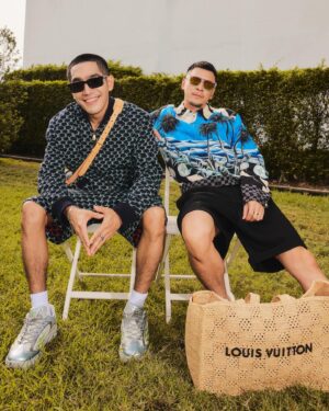 Prinya Intachai Instagram - Da Kid with Da Boy!! Explore the new coolest pieces with Louis Vuitton Men pre-fall 2024 #LVMenPreFall24 @louisvuitton