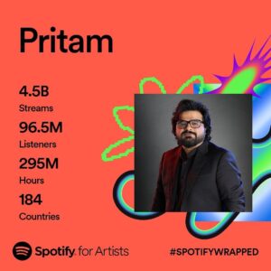 Pritam Chakraborty Instagram - I would like to thank all of you, for making my music a part of your journey. 

Gratitude and Love❤️
@spotifyindia