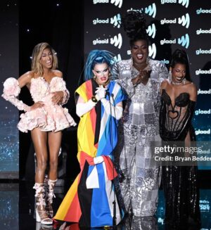 Priyanka Instagram - In NYC doing the Met Gala theme right to present at the @GLAAD awards! 

I only said one unhinged thing and it was: 

“I could have been arrested for doing drag in the US which means I wouldn’t be able to work in the US ever again….how would you SURVIVE without me America!?!?“

living the “fairytale” fantasy, and I wouldn’t have it any other way! 

Season 4 @werehere airs every friday at 9pm/et on @hbo @streamonmax @cravecanada starring @latriceroyale @sashavelour @jaidaessencehall and me, @thequeenpriyanka! 

photos @seekaxiom 
photo assistant / ryan’s lover @artificialsugardaddy 
makeup @callitodeh 
outfit @starkerscorsetry 
shoe @stevemadden 

#werehere #hbo @humanbyorientation #rupaulsdragrace #canadasdragrace #metgala #newyork #glaadawards