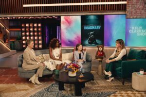 Pyper Braun Instagram - What an incredible day! First time in New York and first talk show to promote IMAGINARY. Thank you for sharing the moment @kellyclarksonshow ! 
•
What a blast visiting set, chatting with Kelly and meeting Laura, the best hype producer EVER. Thank you to the entire crew for having us!
•
Styled: @mrenriquemelendez 
Wearing: @stellamccartney & @abercrombiekids 
•
#kellyclarkson #talkshow #imaginaryfilm #teddybears #chauncy #everyoneneedsalaura #grateful #blessed #annettebening 
•
This would have never been possible without a huge team of people rooting for us! We love you all!
@lionsgate 
@lionsgatehorror 
@blumhouse
@tfgsocial