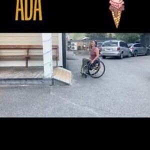 Quinn Brett Instagram - The circular conundrum of accessibility. When places are not accessible, you don’t see people with disabilities using them. You don’t see us represented, so you presume that those spaces are naturally not desired or used by people with disabilities.  Therefore no need to fix them or make them usable, right? 
.
.
.
When you actually hang out with a person with a disability —- you gain first hand experience and visual representation of the constant uphill battle for access and community.  It’s wild how many of the laws-standards and barriers to access are half-assed, non-existent or not-compliant….
.
.
.
Ramps that are too steep, bathroom stall doors that swing the wrong way meaning I can’t get into the stall or shut the door behind me, the list of circumstances is long. 
.
.
.
When I am out in the world, and still require assistance it perpetuates the cycle that we always need help, are incapable and wouldn’t be out and about alone/independently. 
.
.
.
We need to do better. I too want the ability to choose a waffle or cake cone on my own —-🤠 🍦 (@wasatchandy @alltoothbob @jgboyer @brodyleven @meetjoestone @jbasilfoster ). 
.
.
.
#accessibility #accessibilityforall 
#vote 
#education 
.
.
.
.
 .
#climbing #rockclimbing #enduranceathlete #skiing #mountains #mountainbiking #trailrunning #running #roadbiking #crossfit #yoga #paragliding #outdoors #athlete #spinalcordinjury #paralyzed #disability 
.
.
.
Video: brunette woman rolling her wheelchair towards a wooden ramp that is too steep.