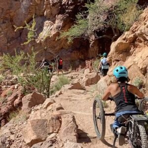 Quinn Brett Instagram - In 2016, I ran the #r2r2r of the Grand Canyon with a gal pal @chelsea_vanhorn. 6 years ago, I fell rock climbing and broke my back.  Paralyzed. #quadzillasgone #identitycrisis 

Two weeks ago, myself and two fellow paralyzed buddies and 5 of our able-bodied friends hiked the from the south rim to the north rim of the @grandcanyonnps. We also had the gracious support of @adidasterrex and @bannsailer 

As far as anniversaries go, this one felt like—- well, quintessential me. 🤣 #imeanreally 

A far-fetched adventure, a dash of trouble, fantastic teamwork and breaking barriers. Not a lot of “woe is me, blame, shame”. 

I wrote a few years back that I didn’t think I would ever arrive to a place where I am grateful for this life, where I am now WITH a spinal cord injury. That I would absolutely turn back the clock. Yes, that is still true and where would I be? 

Would I be filled with the purpose I feel now to advocate, educate and raise money for spinal cord research?  Look at how far we have come with effort in other realms. #breakthestigma 

Also, I have established myself as a leader in creating opportunity and changing the atmosphere for people with disabilities to recreate in Wilderness and backcountry settings!  #howcoolisthat 

It feels damn good to be filled with passion, and purpose. To know that my efforts are making the news, buzzing around, tangibly gaining in the @nationalparkservice @yourpubliclands @u.s.forestservice @fish_and_wildlife_  and across city and local governments too! 

The irony of enduring a spinal cord injury, severe disability and constant pain—- such an awful plight, to finally approach a clearer vision of me. Believe in my worth, my value in work and relationships.  It’s been a brutal and beautiful 6 years. 
 
Keep plugging onward, I guess. 😉 #impossibleisnothing #love 

#climbing #rockclimbing #enduranceathlete #skiing #mountains #mountainbiking #trailrunning #running #hiking #crossfit #yoga #paragliding #outdoors #athlete #spinalcordinjury #spinalcordresearch #paralyzed #adaptivehiking #adaptivesports #wilderness #disability