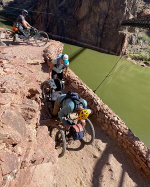 Quinn Brett Instagram - In 2016, I ran the #r2r2r of the Grand Canyon with a gal pal @chelsea_vanhorn. 6 years ago, I fell rock climbing and broke my back.  Paralyzed. #quadzillasgone #identitycrisis 

Two weeks ago, myself and two fellow paralyzed buddies and 5 of our able-bodied friends hiked the from the south rim to the north rim of the @grandcanyonnps. We also had the gracious support of @adidasterrex and @bannsailer 

As far as anniversaries go, this one felt like—- well, quintessential me. 🤣 #imeanreally 

A far-fetched adventure, a dash of trouble, fantastic teamwork and breaking barriers. Not a lot of “woe is me, blame, shame”. 

I wrote a few years back that I didn’t think I would ever arrive to a place where I am grateful for this life, where I am now WITH a spinal cord injury. That I would absolutely turn back the clock. Yes, that is still true and where would I be? 

Would I be filled with the purpose I feel now to advocate, educate and raise money for spinal cord research?  Look at how far we have come with effort in other realms. #breakthestigma 

Also, I have established myself as a leader in creating opportunity and changing the atmosphere for people with disabilities to recreate in Wilderness and backcountry settings!  #howcoolisthat 

It feels damn good to be filled with passion, and purpose. To know that my efforts are making the news, buzzing around, tangibly gaining in the @nationalparkservice @yourpubliclands @u.s.forestservice @fish_and_wildlife_  and across city and local governments too! 

The irony of enduring a spinal cord injury, severe disability and constant pain—- such an awful plight, to finally approach a clearer vision of me. Believe in my worth, my value in work and relationships.  It’s been a brutal and beautiful 6 years. 
 
Keep plugging onward, I guess. 😉 #impossibleisnothing #love 

#climbing #rockclimbing #enduranceathlete #skiing #mountains #mountainbiking #trailrunning #running #hiking #crossfit #yoga #paragliding #outdoors #athlete #spinalcordinjury #spinalcordresearch #paralyzed #adaptivehiking #adaptivesports #wilderness #disability