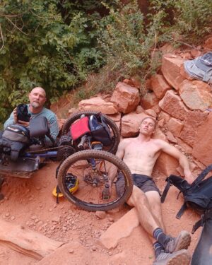 Quinn Brett Instagram - In 2016, I ran the #r2r2r of the Grand Canyon with a gal pal @chelsea_vanhorn. 6 years ago, I fell rock climbing and broke my back.  Paralyzed. #quadzillasgone #identitycrisis 

Two weeks ago, myself and two fellow paralyzed buddies and 5 of our able-bodied friends hiked the from the south rim to the north rim of the @grandcanyonnps. We also had the gracious support of @adidasterrex and @bannsailer 

As far as anniversaries go, this one felt like—- well, quintessential me. 🤣 #imeanreally 

A far-fetched adventure, a dash of trouble, fantastic teamwork and breaking barriers. Not a lot of “woe is me, blame, shame”. 

I wrote a few years back that I didn’t think I would ever arrive to a place where I am grateful for this life, where I am now WITH a spinal cord injury. That I would absolutely turn back the clock. Yes, that is still true and where would I be? 

Would I be filled with the purpose I feel now to advocate, educate and raise money for spinal cord research?  Look at how far we have come with effort in other realms. #breakthestigma 

Also, I have established myself as a leader in creating opportunity and changing the atmosphere for people with disabilities to recreate in Wilderness and backcountry settings!  #howcoolisthat 

It feels damn good to be filled with passion, and purpose. To know that my efforts are making the news, buzzing around, tangibly gaining in the @nationalparkservice @yourpubliclands @u.s.forestservice @fish_and_wildlife_  and across city and local governments too! 

The irony of enduring a spinal cord injury, severe disability and constant pain—- such an awful plight, to finally approach a clearer vision of me. Believe in my worth, my value in work and relationships.  It’s been a brutal and beautiful 6 years. 
 
Keep plugging onward, I guess. 😉 #impossibleisnothing #love 

#climbing #rockclimbing #enduranceathlete #skiing #mountains #mountainbiking #trailrunning #running #hiking #crossfit #yoga #paragliding #outdoors #athlete #spinalcordinjury #spinalcordresearch #paralyzed #adaptivehiking #adaptivesports #wilderness #disability