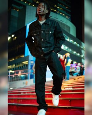 RJ Cyler Instagram - Ny Denim 🥶🥶.
.
.
.
.
.
Styling by : @kierraxbailey 
Custom accessories : @dnj.made.it 
📸 @andresb.99 
.
.
.
RJCYL3R.COM 
.
.
.
#Typeon3
.
.
.
.#hustlematters
.
#steady #moving #built #God #tough #fashionstyle #pose
