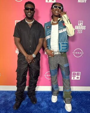 RJ Cyler Instagram - Shouts out to @betawards for the nomination of @bookofclarence this year was deff one for the books 💪🏾🔥💯
.
.
.
.
Styling : @Eccentriicwear 
@erinxlit 
. 
.
..
.
. #betawards #bet #black #king #steeze #TypeOn3 #BETAwards #Typeon3 #HustleMatters #BETWeekend
