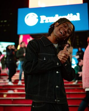 RJ Cyler Instagram - Ny Denim 🥶🥶.
.
.
.
.
.
Styling by : @kierraxbailey 
Custom accessories : @dnj.made.it 
📸 @andresb.99 
.
.
.
RJCYL3R.COM 
.
.
.
#Typeon3
.
.
.
.#hustlematters
.
#steady #moving #built #God #tough #fashionstyle #pose