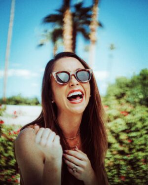 Rachel Alig Instagram - Me when I think about my mom or acting or cheesecake.  All three bring me utter joy.

Photo by the magical @filmenor