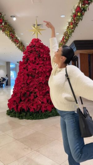 Rachel Brann Instagram - Stepping into the holidays at South Coast Plaza like … 🤸🏻‍♀️