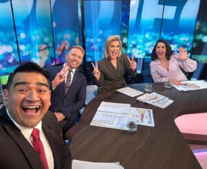 Rachel Corbett Instagram - Such a treat to have the delightful @dilrukj on @theprojecttv desk tonight!