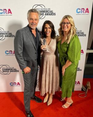 Rachel Corbett Instagram - What a treat to take out both original #podcast categories at last nights ACRAs and to celebrate the win with some of my amazing team. 
Shout out to all the incredible producers and hosts that work on our @novapodcastsofficial shows every day. 
This is truly a team win 🏆 
#podcastawards #acras2022
