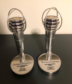 Rachel Corbett Instagram - What a treat to take out both original #podcast categories at last nights ACRAs and to celebrate the win with some of my amazing team. 
Shout out to all the incredible producers and hosts that work on our @novapodcastsofficial shows every day. 
This is truly a team win 🏆 
#podcastawards #acras2022