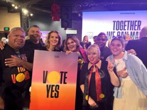 Rachel Griffiths Instagram - Incredible night in Richmond tonight launching Warwick Thorntons Ad for #yes to #thevoice . Never been so excited about an Ad- but it shows the Australia we can be - open brave and optimistic - the Australia we thought we were once but that optimism never included our First Nations people.  It's the voice . Try to understand it . It's not hard.