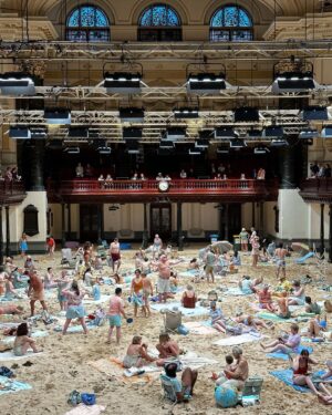 Rachel Griffiths Instagram - Sun&the sea @sydney_festival an immersive repeating cycle opera performed by Rugile Barzdziukaite Vaiva Grainyte Lina lapelyte #sydney town hall  stunning  reflection of climate change by the Lithuanian creators .
