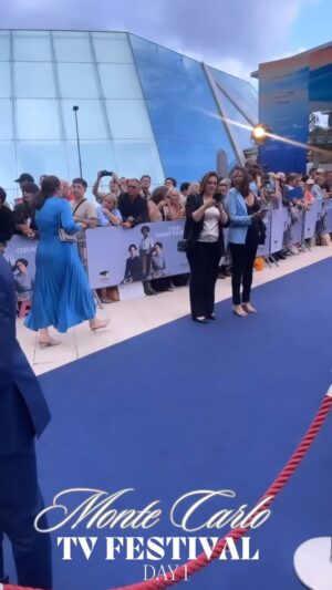 Rachel Griffiths Instagram - @madamtvseries in Monte Carlo!! Very stoked to walk the blue carpet of @festivaltvmonte_carlo opening ceremony with the boss lady @rachelgriffithsofficial