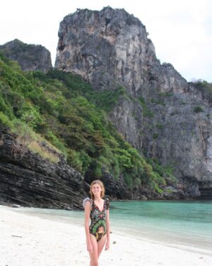 Rachel Melvin Instagram - First official day on #PhiPhiIsland

Photo 1 - after our #sunset #hike through the #forest we found ourselves at #NuiBeach just in time for everyone else to have left. Me in my favorite @averieofficial swimsuit

Photo 2 - the rooms of our hotel @saii.phiphiislandvillage are all bungalows. By far one of the best hotels we’ve ever stayed in from the #design and #architecture, to the amenities and incredibly hospitable staff @kraicheleann @sajones6304 

Photo 3 - exploring the grounds of our ocean front resort #saiphiphivillage early in the morning

Photo 4 - we discovered the hotels #loveTree adorned with trinkets from the gift shop of people celebrating honeymoons, anniversaries, and friendships. Each heart has a hand written message from various guests and we, of course, eventually added our own. 

Photo 5 - their swim up bar in the #funPool was our first stop

Photo 6 - trying the famous #thai #MangoStickyRice at one of the hotel’s 5 restaurants, was our second

Photo 7 - View from our hike coming out of the #forest onto Nui Beach

Photo 8&9 - #Longtail boats parked on Nui beach waiting for their passengers to return from their drop.

Photo 10 - @thekevinbarrett and me on Nui Beach at sunset.

#honeymoon #honeymooninthailand #thailand #thailandtravel #nuibeach  #phiphiisland #thai #thaifood #thailandresort #thailandresorts #thailandhotels #honeymoonhotel #adventure #honeymoondestinations #thailandhoneymoon #phiphiislandresort #phiphiislandhotel