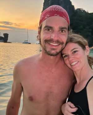 Rachel Melvin Instagram - First official day on #PhiPhiIsland

Photo 1 - after our #sunset #hike through the #forest we found ourselves at #NuiBeach just in time for everyone else to have left. Me in my favorite @averieofficial swimsuit

Photo 2 - the rooms of our hotel @saii.phiphiislandvillage are all bungalows. By far one of the best hotels we’ve ever stayed in from the #design and #architecture, to the amenities and incredibly hospitable staff @kraicheleann @sajones6304 

Photo 3 - exploring the grounds of our ocean front resort #saiphiphivillage early in the morning

Photo 4 - we discovered the hotels #loveTree adorned with trinkets from the gift shop of people celebrating honeymoons, anniversaries, and friendships. Each heart has a hand written message from various guests and we, of course, eventually added our own. 

Photo 5 - their swim up bar in the #funPool was our first stop

Photo 6 - trying the famous #thai #MangoStickyRice at one of the hotel’s 5 restaurants, was our second

Photo 7 - View from our hike coming out of the #forest onto Nui Beach

Photo 8&9 - #Longtail boats parked on Nui beach waiting for their passengers to return from their drop.

Photo 10 - @thekevinbarrett and me on Nui Beach at sunset.

#honeymoon #honeymooninthailand #thailand #thailandtravel #nuibeach  #phiphiisland #thai #thaifood #thailandresort #thailandresorts #thailandhotels #honeymoonhotel #adventure #honeymoondestinations #thailandhoneymoon #phiphiislandresort #phiphiislandhotel