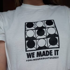 Rachel Osborne Instagram - Today we silk screened! Getting together with my classmates felt so foreign, but fermiliare. We each designed a vector representing our education experience during covid and the general "new daily grind" with a little printer's joke tucked into the logo. Laughs were had (at a safe distance) and t- shirts were made. Lovely change of pace! Much needed. One is mine, and the other two, I was lucky enough to trade for designs by the VERY talented Ruther and Jade. #onlinegraduates #onlinegraduates2021 #graphicdesign #silkscreen #rtc #rosemounttechnologycenter #printing #illustrations #comroderie #goodtimes #wemadeit #onlinestudents #graduates2021#art #artist #digitalart  #design #printing #school