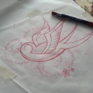 Rachel Osborne Instagram - Playing with the classics. :)
#art #tattooart #swollow #tattoo #tattoos #bird #sketch #playingaround #ozmtl #montrealtattoo #montrealart