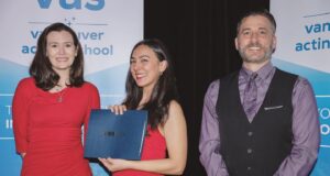 Rachel Viccaji Instagram - We did it! What a beautiful 6 months it has been. Thank you to my wonderful teachers at Vancouver Acting School for imparting some of their knowledge to us during this program for Film, TV and Voice Over.  I had the honour of speaking on behalf of my class; a group of individuals who made this experience so much more magical 🌺 Here’s to doing more of what we love ❤️