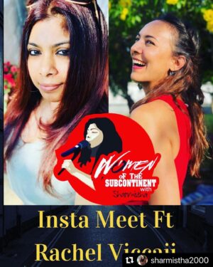 Rachel Viccaji Instagram - #Repost @sharmistha2000 with @make_repost
・・・
Catch me LIVE on Instagram in an interactive session with the very beautiful and talented singer , actor and performing artist @rachelavanviccaji , tomorrow , 24th of October 12.30 am IST , 12 am PKT (24th Oct) and 1 am BST (24th Oct) . 
Rachel Viccaji has been Coke Studio Pakistan’s sweetheart not just with her stunning solo debut on the track “Kee Dam Da Bharosa Yaar” , but also with her association with Coke Studio as a creative team member and backing vocalist . Apart from her musical collaborations , she had several stage performances as an actor in Chicago , Mamma Mia and Ishq and more recently on films such as Parwaz Hai Junoon and Parey Hut Love . Her creative and artistic talents got her working with A level students for stage productions . She has also been the voice behind numerous jingles , voice overs and TVCs . 
PS : Women of the Subcontinent is a series i initiated on my Instagram handle to reach out to some of the wonderful women achievers from around the subcontinent who are celebrating their lives gloriously with their chosen art forms . With the sole aim of connecting and sharing each other’s art and life stories and taking back a bit more than just entertainment from our conversations and music . Don’t forget to tune in .
#WomenoftheSubcontinent
.
.
.
.
#instapic #instagram #instagood #women #womenartists #india #pakistan #canada #bangladesh #subcontinent #singer #actor #educator #cokestudio #womenempowerment #womensupportingwomen #singersofinstagram #artistsoninstagram #covid_19 #connection