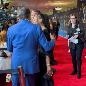 Rae Wynn-Grant Instagram - Friday night at the @daytimeemmys wearing sustainable fashion from @gabrielahearst & lab grown diamonds from @borsheims ✨ I was proudly representing women in science & wildlife conservation in a space that’s not typically known for those kinds of things 😉. It was a dream of a night walking the red carpet in borrowed gorgeous fashion that didn’t cause harm to the earth, speaking about the mission of @wildkingdomtv amidst our 4 Emmy nominations, and then walking on stage to present Best Writing for a Daytime Drama Series - an award that celebrates the incredible creative writers who too often go under appreciated. What an experience ✨
Thanks to @ayanaeliza for the sustainable fashion hookup; @veri_u_niquely_styled for hair; @luciamua76 for makeup; @mutualofomaha & @hearstmpg for the opportunities & of course the academy at @daytimeemmys 🙏🏾