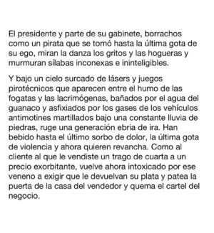 Rafael Cavada Instagram - "Ebrios de ira"; imágenes que quedaron en mi cabeza después de una noche de reporteo
