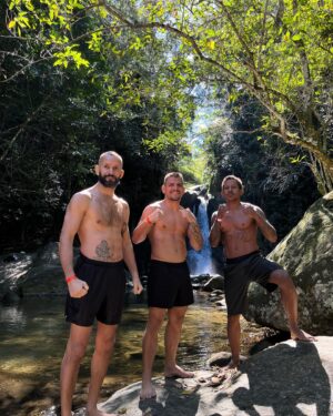 Rafael dos Anjos Instagram - Hoje foi o dia perfeito de descanso que eu precisava para renovar minhas energias, rodeado pelo meu time e minha família. Momentos como esses me trazem uma sensação de calma e serenidade, como se a cachoeira tivesse o poder de purificar não apenas o meu corpo, mas também a minha mente. Sou grato a Deus pela beleza da natureza e por esse renovo que experimentei. 🍃☀️

*********************************

Today was the perfect day of much-needed rest to recharge my batteries with my team and family. Moments like these bring me a sense of calm and serenity, as if the waterfall had the power to cleanse not only my body but also my mind. Thank you, God, for your nature and the rejuvenation it brings. #waterfall #nature #god