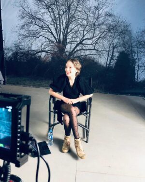 Raffiella Chapman Instagram - Here’s some bts to celebrate @vesper.movie US release in theaters and VOD!! 🎉🇺🇸🥀