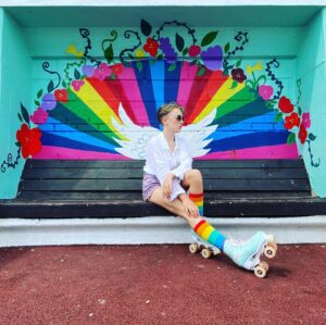 Raffiella Chapman Instagram - #pridemonth #pride🌈 #loveislove @riorollerofficial 🌈✨