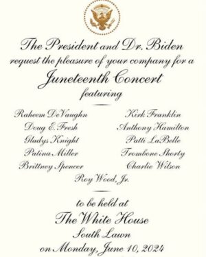 Raheem DeVaughn Instagram - A time was had last night at the @whitehouse Juneteenth 2024 celebration. Fun unknown fact my grandfather William E. Smith used 
to work as a personal chef decades ago for one of our previous presidents. My mom who’s 80 spent a lot of time at the White House as Kid. What a honor , dream and bucket list moment come true. 

Thx Team 🤲🏾✨🫶🏾⚡️