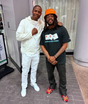 Raheem DeVaughn Instagram - Shout out to my teacher and day #1 musical mentor…. The Legendary Doug E Fresh! 

Whenever we connect on or off stage it’s always a lesson   blessing.  @therealdougefresh is hand down one of the greatest entertainers that transcends time and generations. 

#TheCapitalCityJazzFestival2024