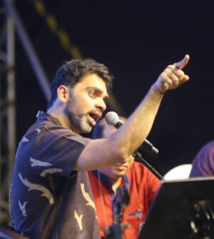 Rahul Deshpande Instagram - There are some moments which last forever. Never thought I would be able to pull this off. My favourite Kishoreda and Panchamda.. a big thanks to my lovely “punekars” who never let me down and always encourage me to give my best. Thanks to dear Antara for singing so beautifully. And my dearest friends without whom this couldn’t be a collective. Bapi, prasad, amogh, Kamlesh, aadi, atul, rohan and ninad ! Thankyou sakal for always believing in me ! And blue ramp for coming up with this concept !