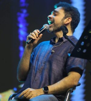Rahul Deshpande Instagram - There are some moments which last forever. Never thought I would be able to pull this off. My favourite Kishoreda and Panchamda.. a big thanks to my lovely “punekars” who never let me down and always encourage me to give my best. Thanks to dear Antara for singing so beautifully. And my dearest friends without whom this couldn’t be a collective. Bapi, prasad, amogh, Kamlesh, aadi, atul, rohan and ninad ! Thankyou sakal for always believing in me ! And blue ramp for coming up with this concept !