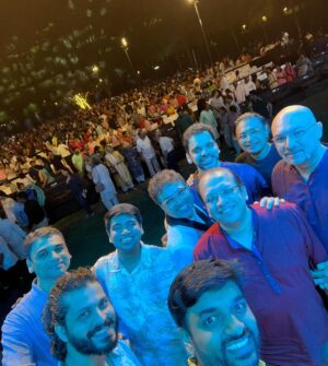 Rahul Deshpande Instagram - There are some moments which last forever. Never thought I would be able to pull this off. My favourite Kishoreda and Panchamda.. a big thanks to my lovely “punekars” who never let me down and always encourage me to give my best. Thanks to dear Antara for singing so beautifully. And my dearest friends without whom this couldn’t be a collective. Bapi, prasad, amogh, Kamlesh, aadi, atul, rohan and ninad ! Thankyou sakal for always believing in me ! And blue ramp for coming up with this concept !