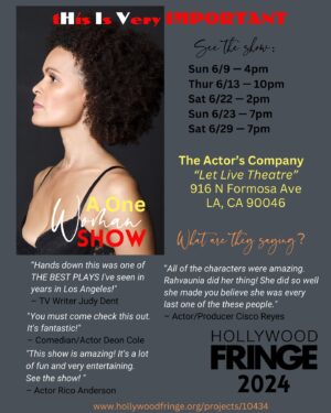 Rahvaunia Instagram - We are hitting the stage!!! 🎭 Come have some fun!!! 

Tickets are $12 and go on sale May 1, 2024 
Thurs 6/13 is PWYC (pay what you can)

www.hollywoodfringe.org/projects/10434