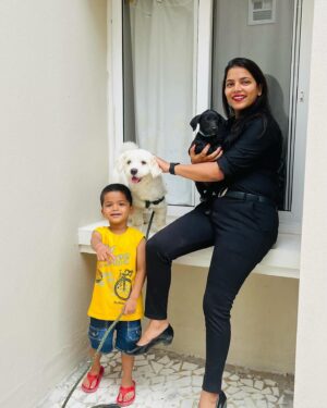 Raj B Shetty Instagram - The indie male puppy that’s been rescued by @madhu._priya._ has been adopted by @ashayoga__ 
I decided to post the picture of him every family that adopts a indie dog
Because they are the heroes that need to be celebrated ❤️❤️❤️