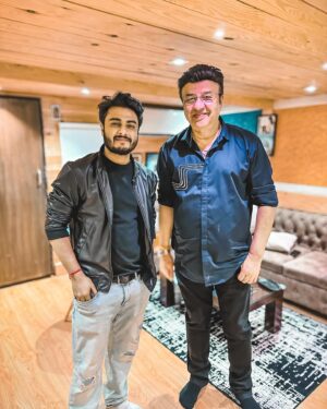 Raj Barman Instagram - Had a lovely dubbing session with our Genius of Music. Thank you @anumalikmusic sir❤️