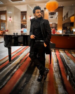 Raj Barman Instagram - All Black With a beautiful Black Piano just before the Concert ✨