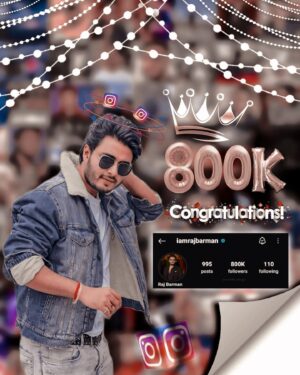 Raj Barman Instagram - Thank You everyone for 800K Insta Fam.. 
thanks to @raj_barman_x_stan @rajbarmanians