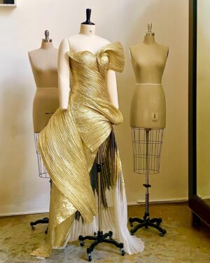 Rajo Laurel Instagram - She’s GOLDEN! Our signature “Chrysalis” pieces gets a little extra love. #custom #studiotime @houseoflaurel ❤️❤️❤️