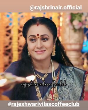 Rajshri Nair Instagram - As I restart my journey, pls continue giving me  all ur all support n love by watching ‘Rajeshwari vilas coffee club’ at 2pm @zeetelugu  as we complete 100 episodes today.❤️❤️❤️❤️❤️❤️